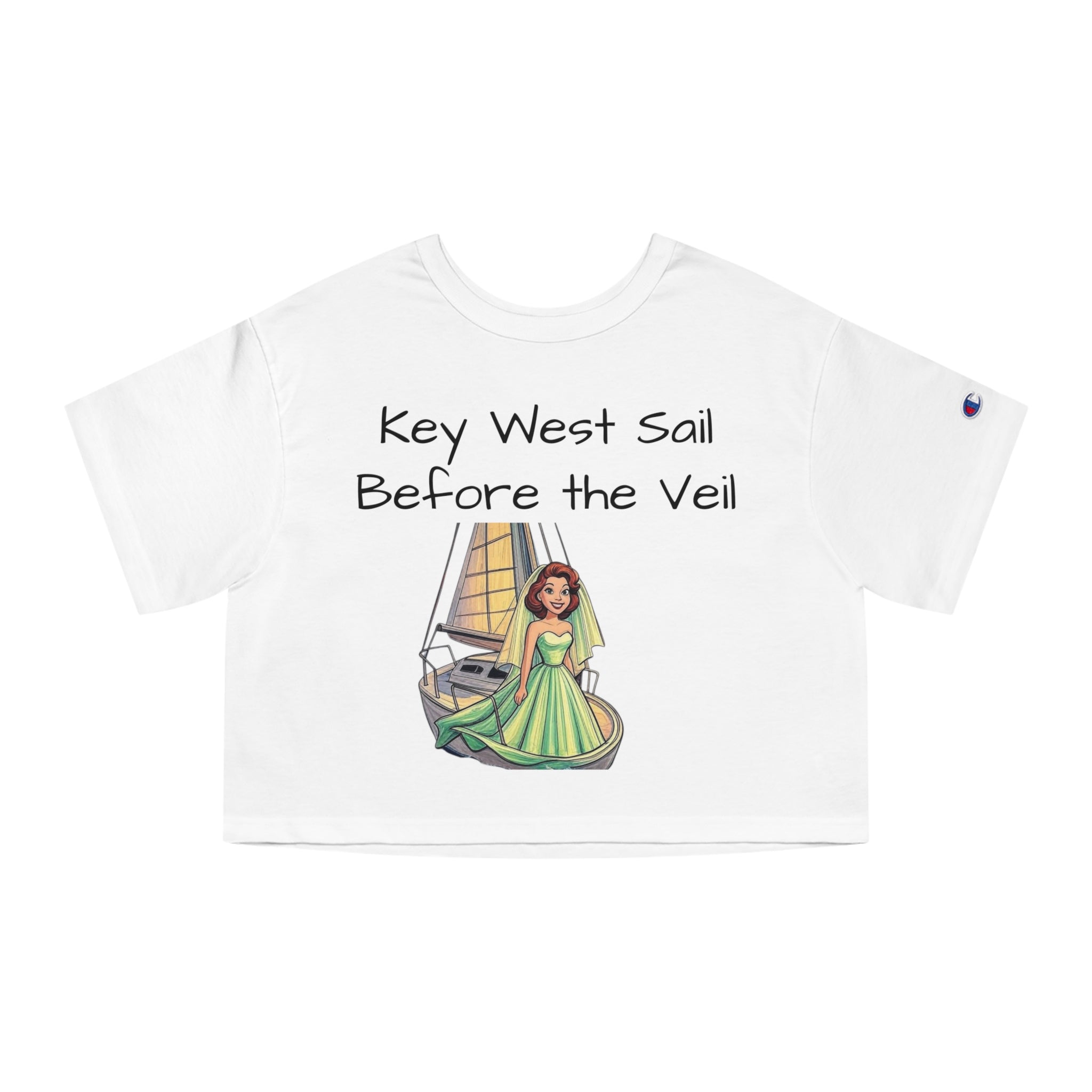 Key West Sail Before the Veil Bachelorette crop tee