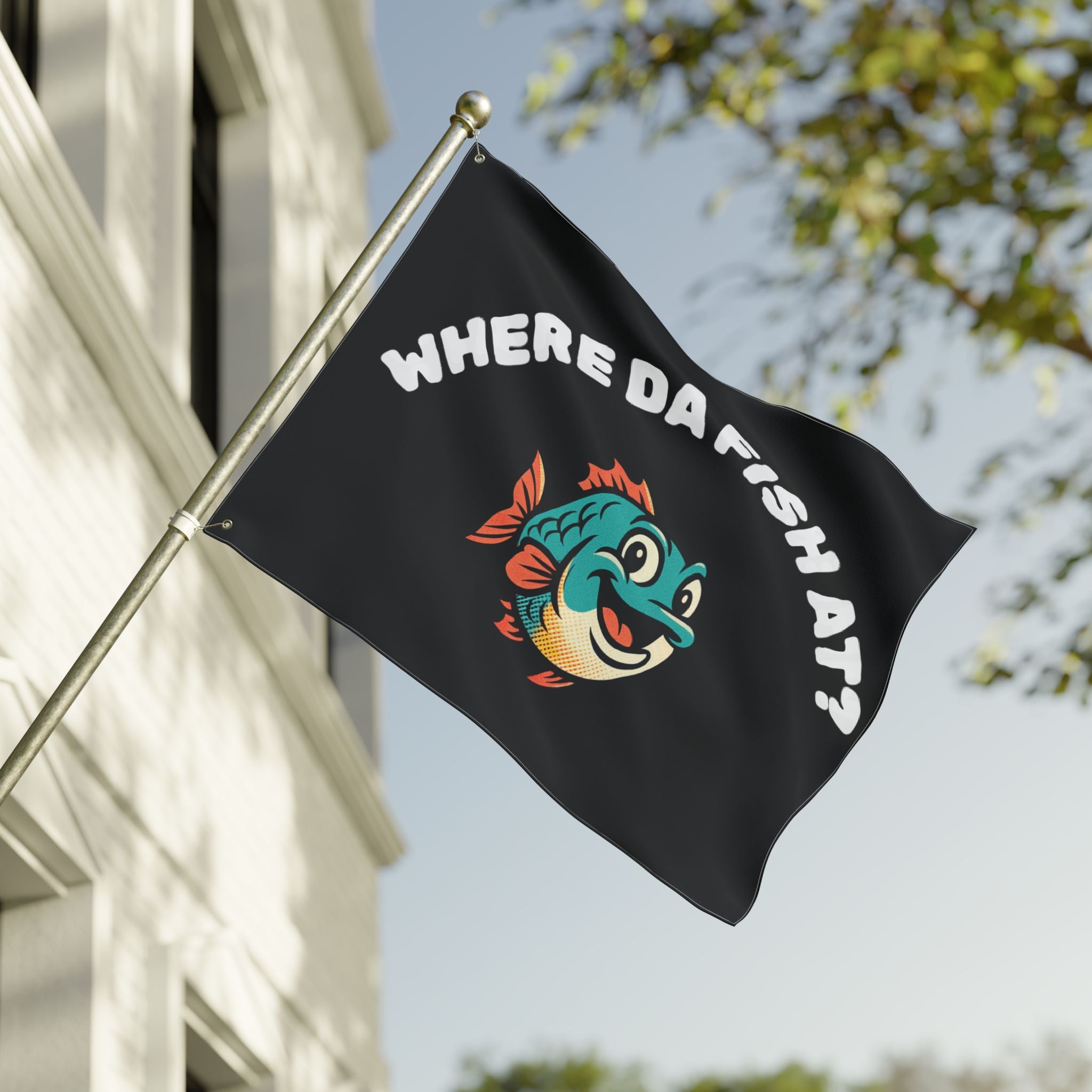 Where Da Fish At? Boat Flag