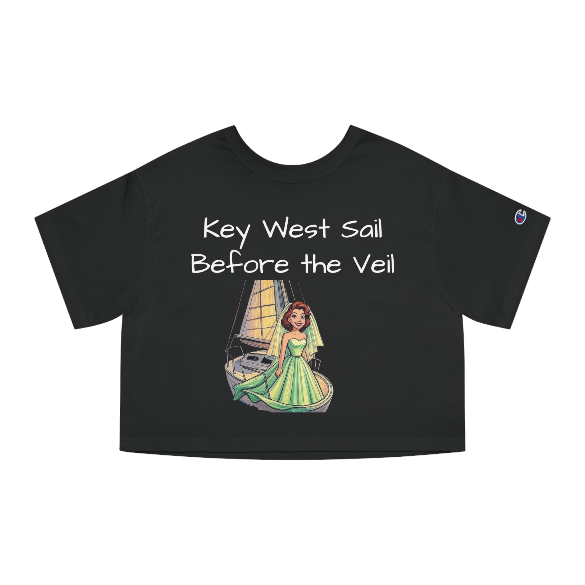 Key West Sail Before the Veil Bachelorette crop tee