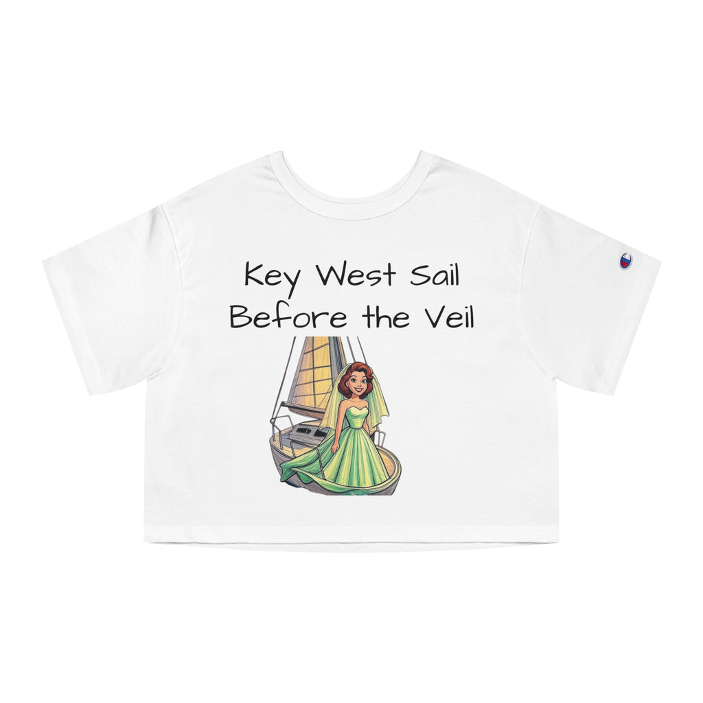 Key West Sail Before the Veil Bachelorette crop tee