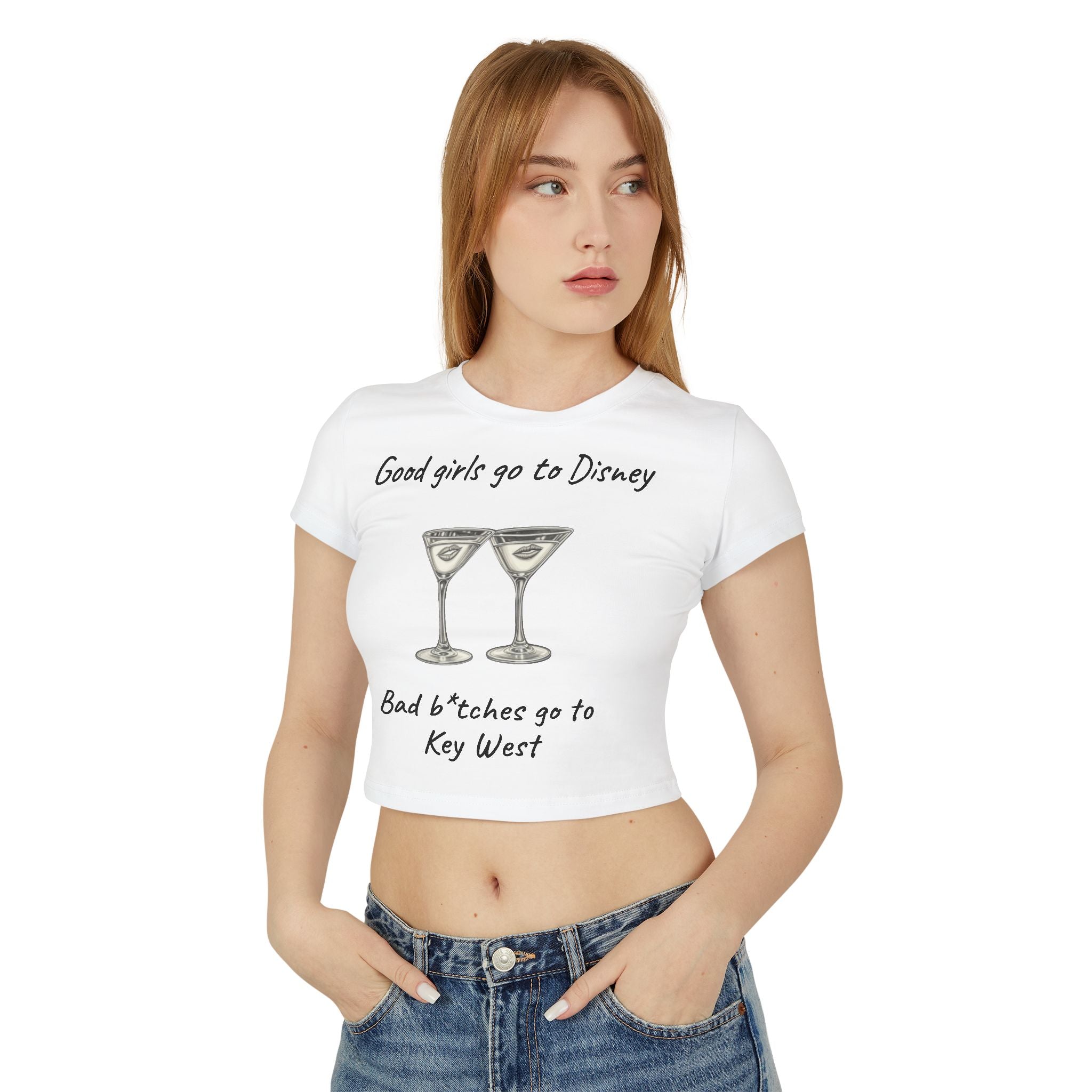 Bat b*tches go to Key West Woman’s crop tee