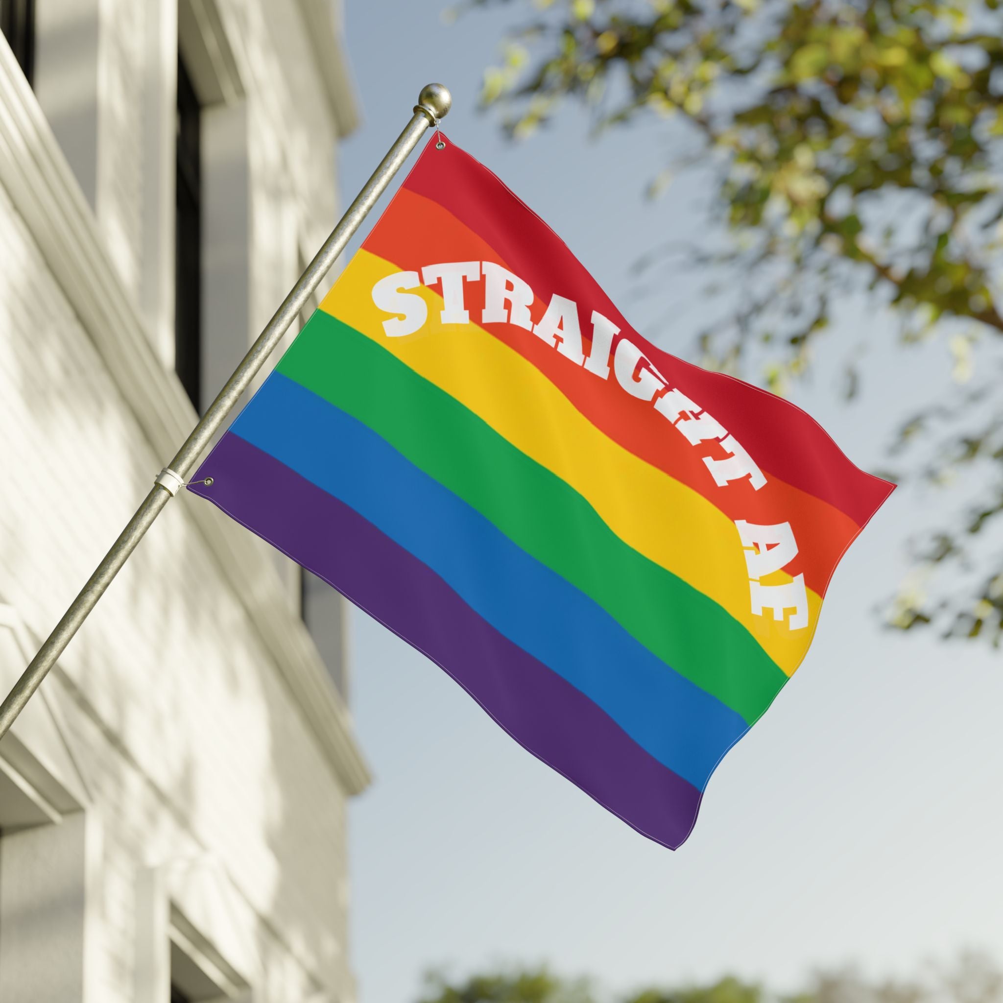 Straight AF Boat Flag