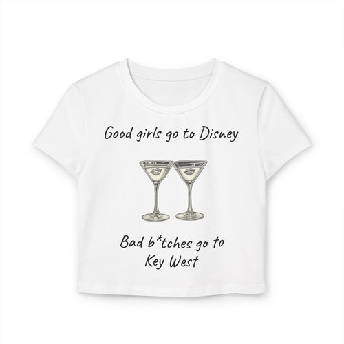 Bat b*tches go to Key West Woman’s crop tee