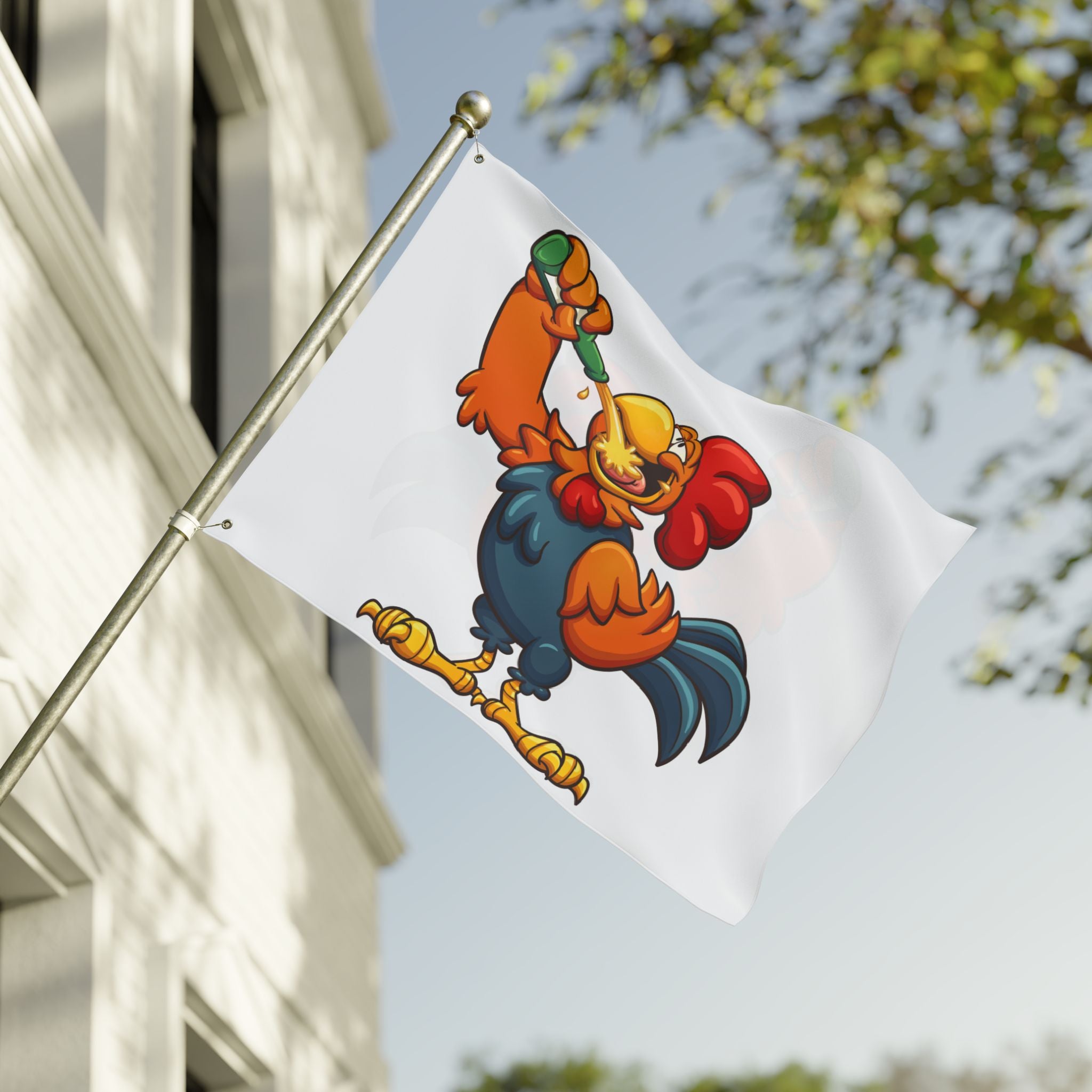 Beer Rooster Flag