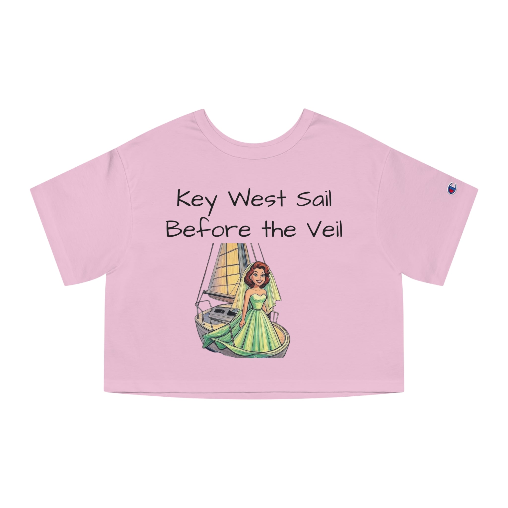 Key West Sail Before the Veil Bachelorette crop tee