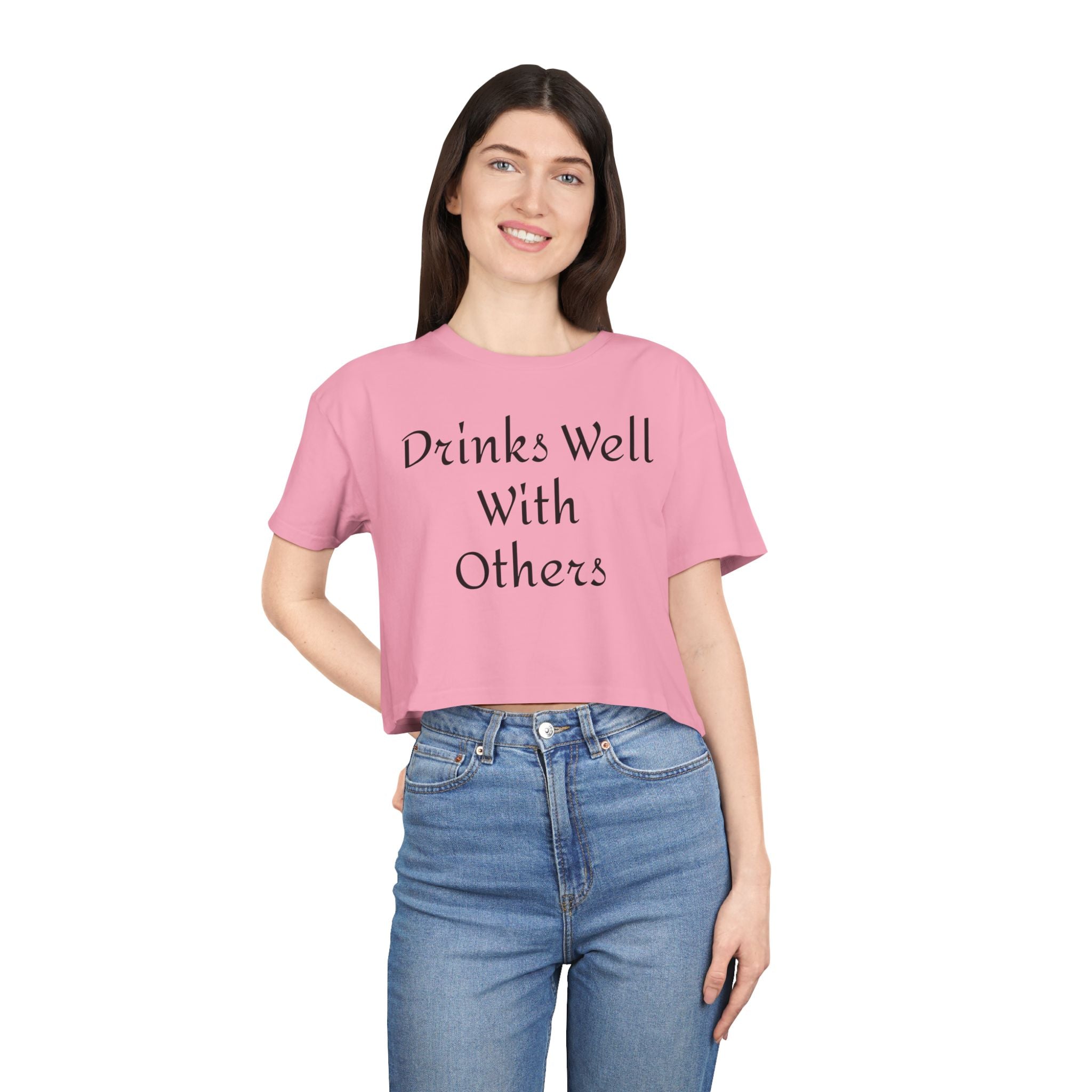 Drinks Well with Others Crop Tee