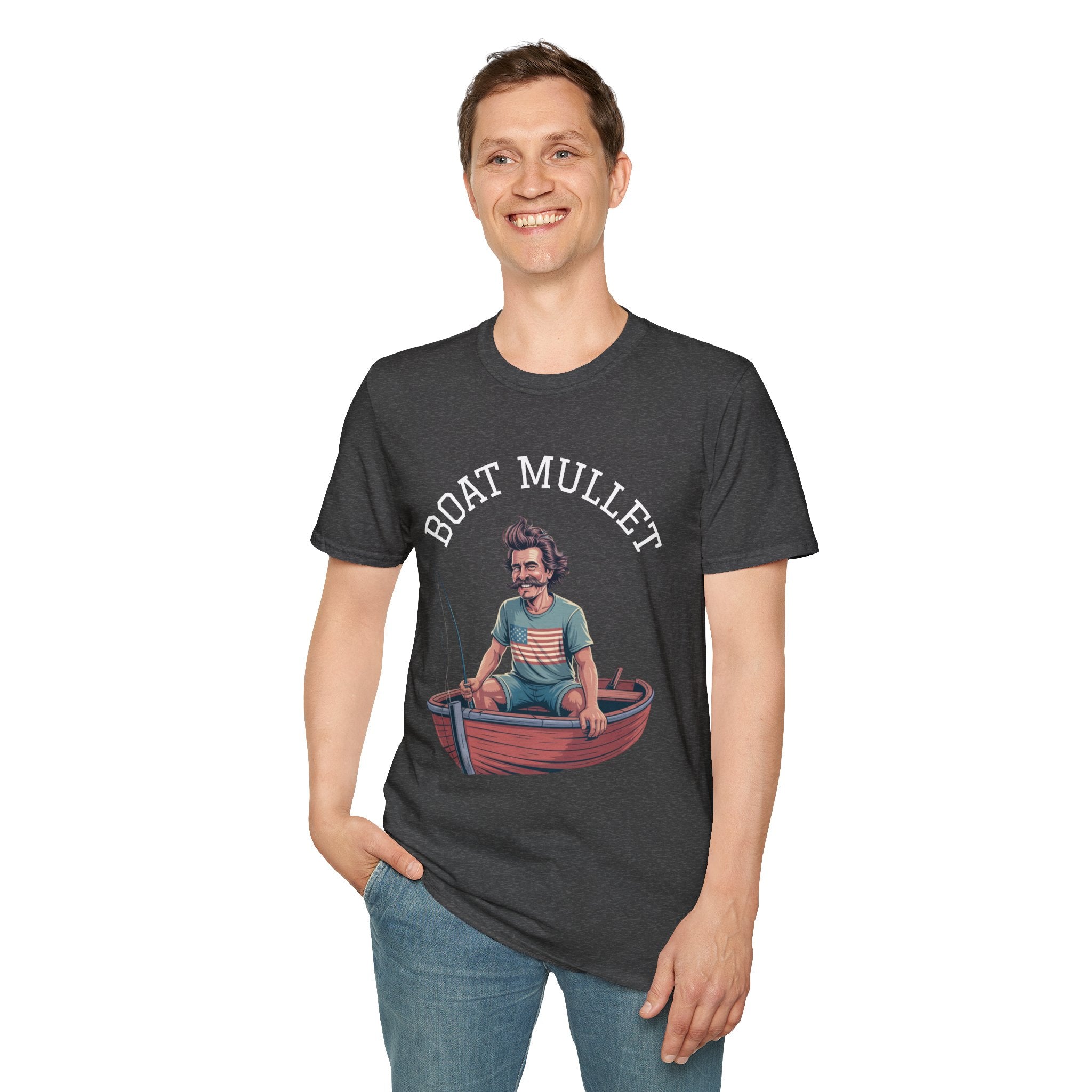 Boat Mullet Unisex Softstyle T-Shirt